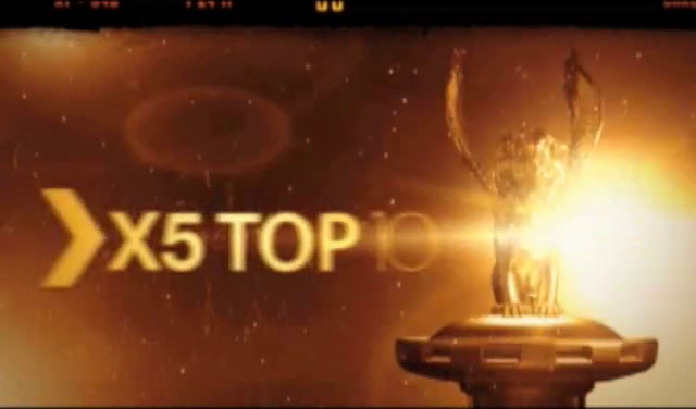 Надпись X5 TOP 10 рядом с золотой статуэткой